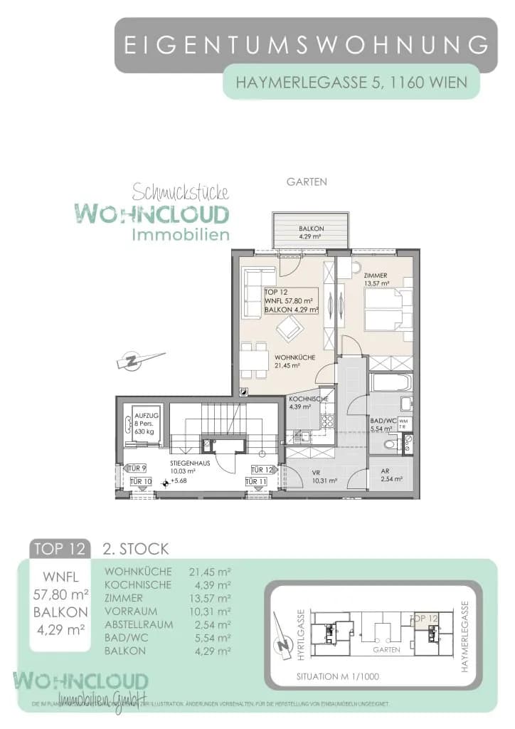 2-Zimmer-Wohnung kaufen in Wien – 57,8 m², € 345.000 – Bild 12 von 12