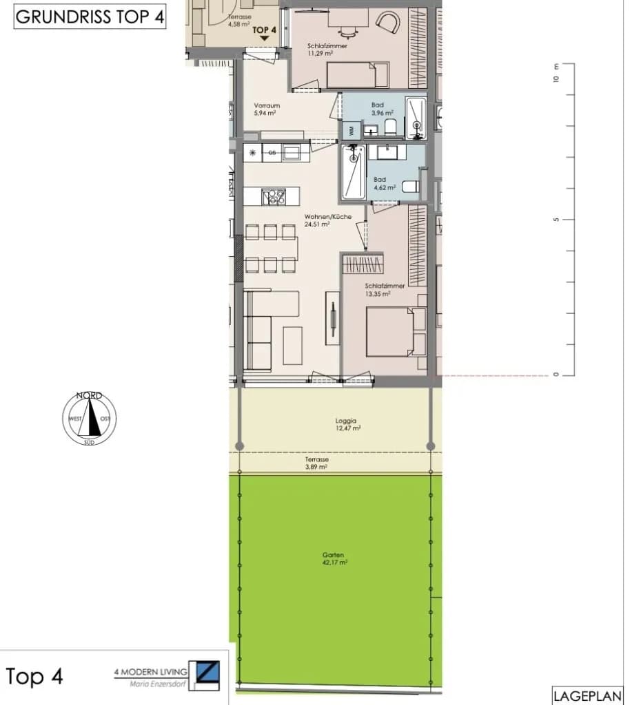 3-Zimmer-Wohnung kaufen in Mödling – 63,67 m², € 564.500 – Bild 4 von 4