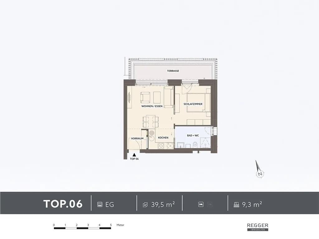 2-Zimmer-Wohnung kaufen in Villach – 39,5 m², € 259.000 – Bild 5 von 5