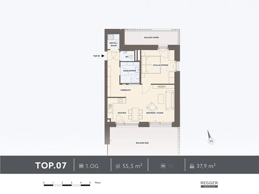 2-Zimmer-Wohnung kaufen in Villach – 55,5 m², € 349.000 – Bild 5 von 5