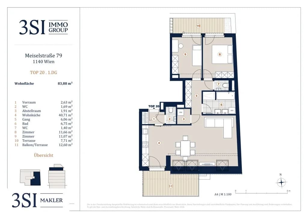 3-Zimmer-Wohnung kaufen in Wien – 83,88 m², € 770.970 – Bild 7 von 7