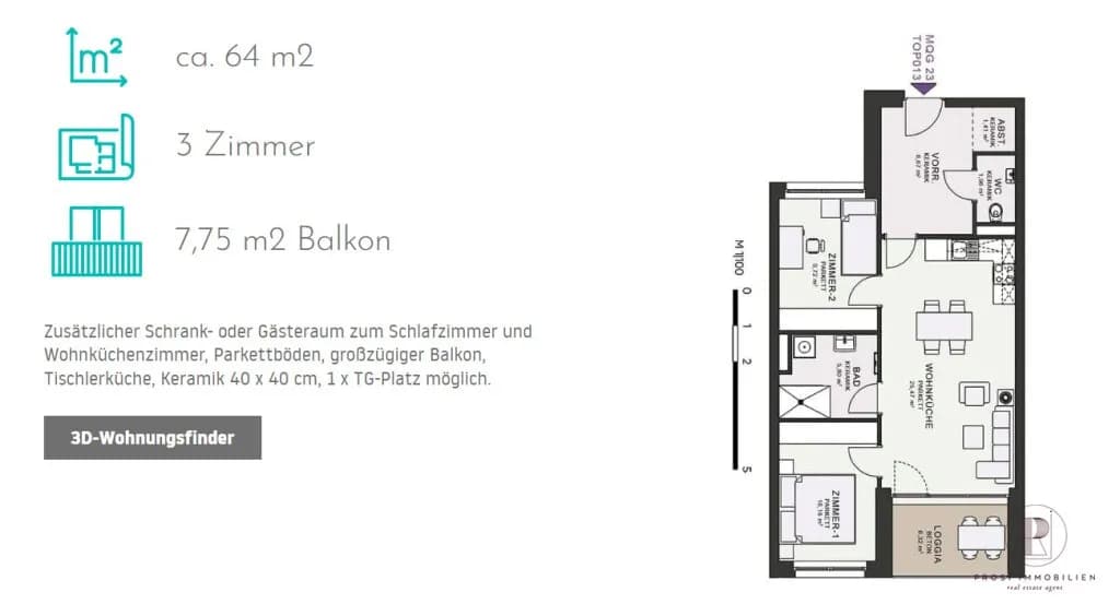 1-Zimmer-Wohnung mieten in Graz – 50 m², € 800 – Bild 13 von 14