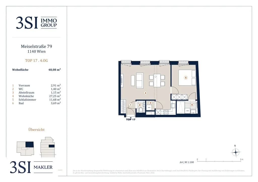 2-Zimmer-Wohnung kaufen in Wien – 48,08 m², € 358.050 – Bild 7 von 7
