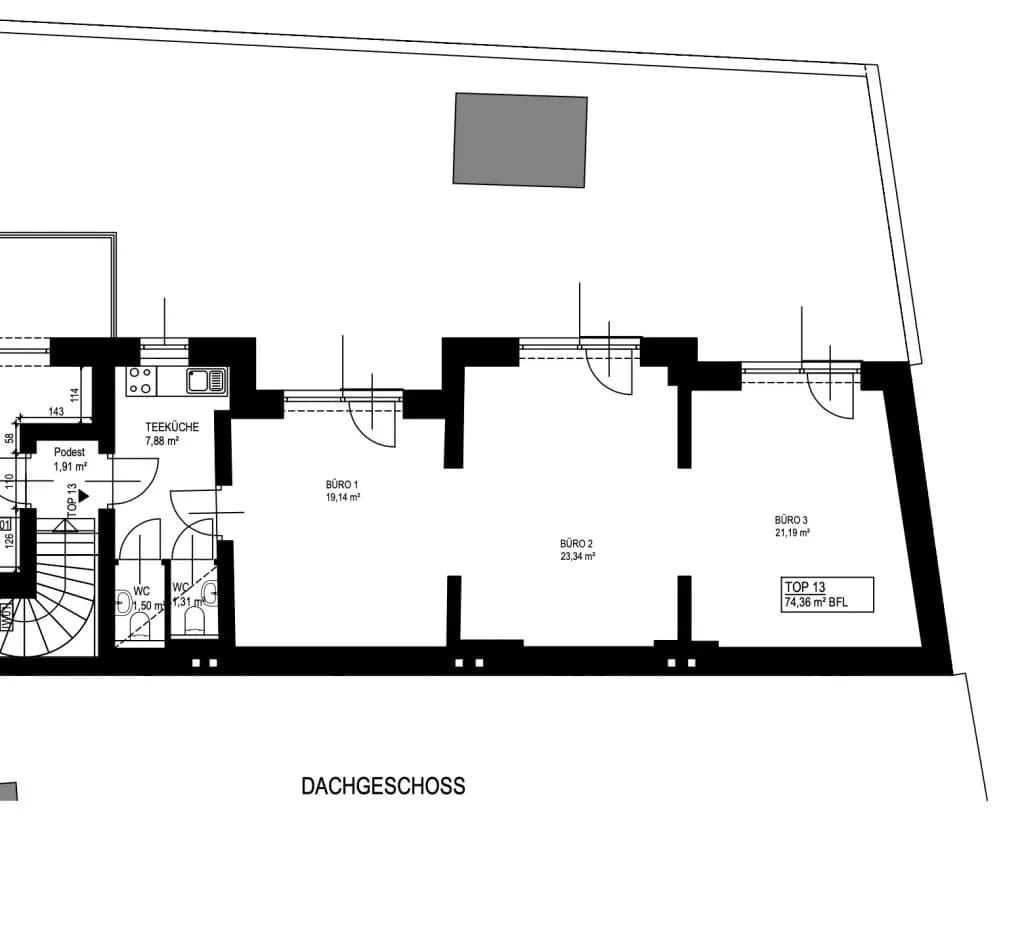 4-Zimmer-Gewerbeimmobilie kaufen in Wien – 74 m², € 249.000 – Bild 15 von 15