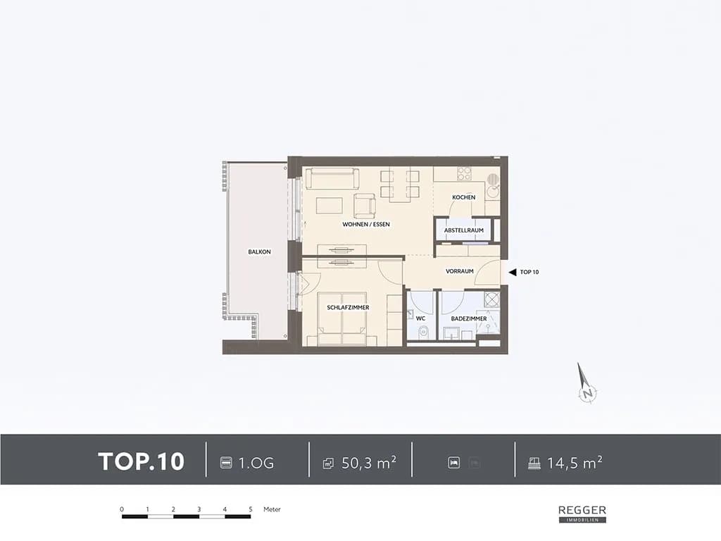 2-Zimmer-Wohnung kaufen in Villach – 50,3 m², € 319.000 – Bild 5 von 5
