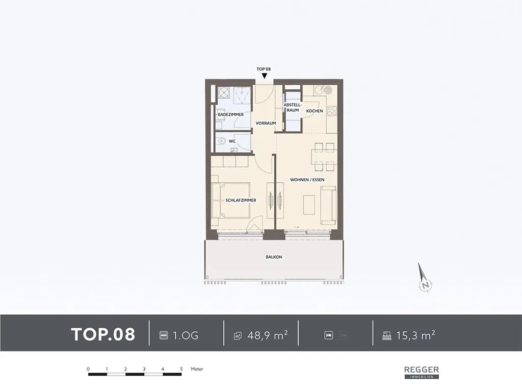 2-Zimmer-Wohnung kaufen in Villach – 48,9 m², € 298.000 – Bild 5 von 5