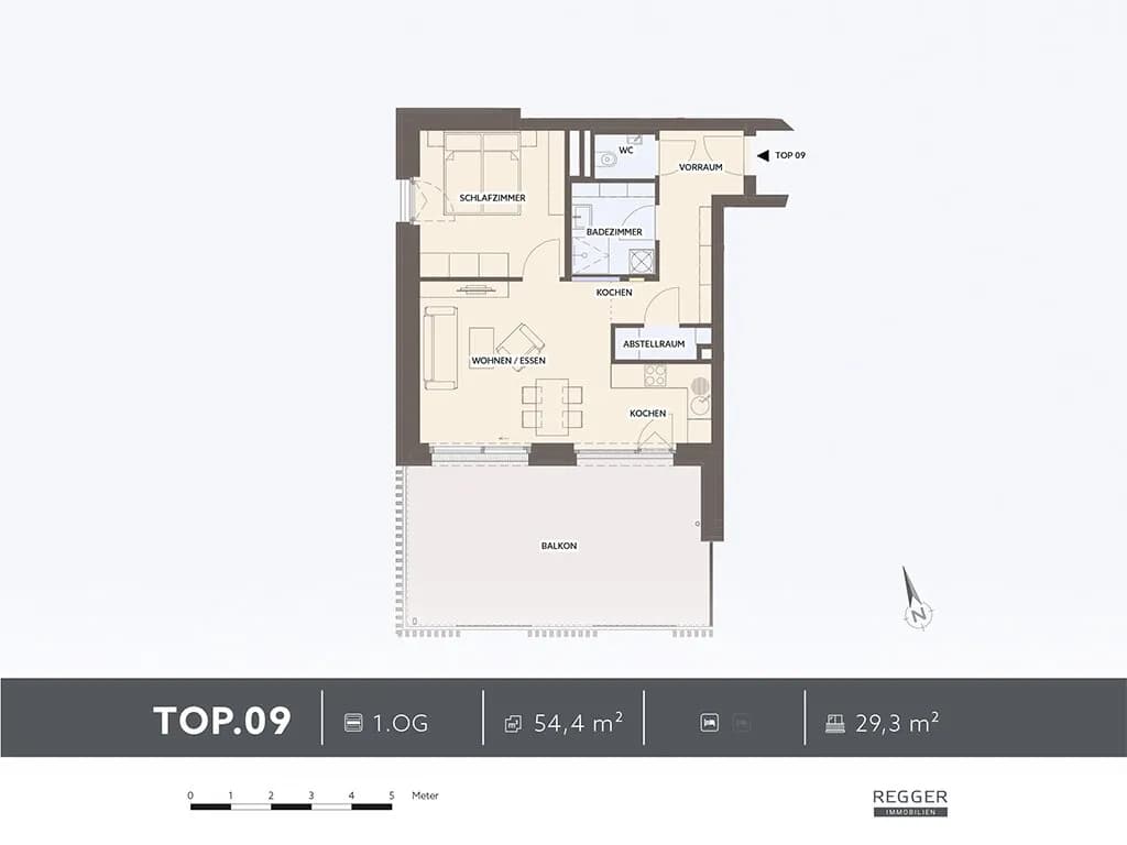 2-Zimmer-Wohnung kaufen in Villach – 54,4 m², € 349.000 – Bild 5 von 5