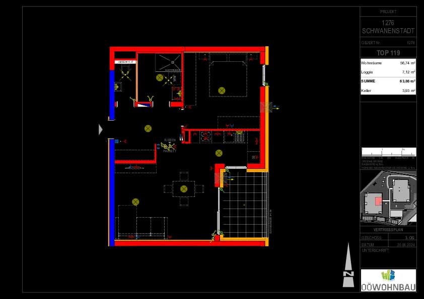 2-Zimmer-Wohnung mieten in Vöcklabruck – 56,74 m², € 780 – Bild 3 von 3