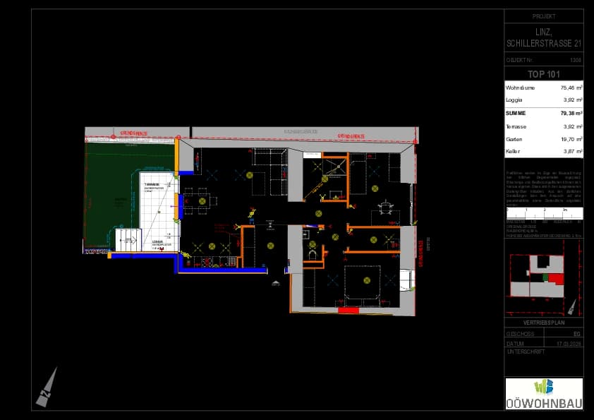 3-Zimmer-Wohnung mieten in Linz – 75,46 m², € 941 – Bild 3 von 3