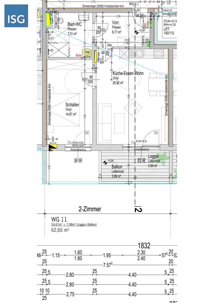 2-Zimmer-Wohnung mieten in Schärding – 59 m², € 690 – Bild 2 von 2