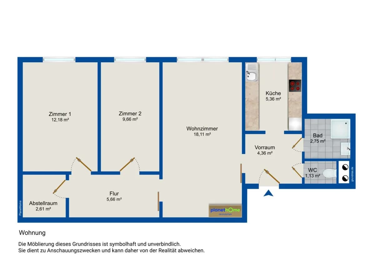 3-Zimmer-Wohnung kaufen in Wien – 61,82 m², € 269.000 – Bild 13 von 13