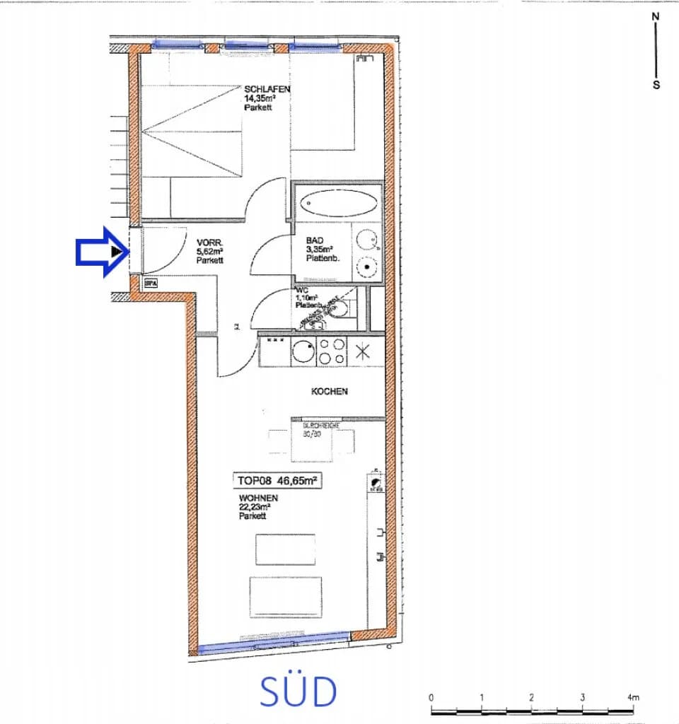 2-Zimmer-Wohnung mieten in Wien – 46,65 m², € 890 – Bild 20 von 20