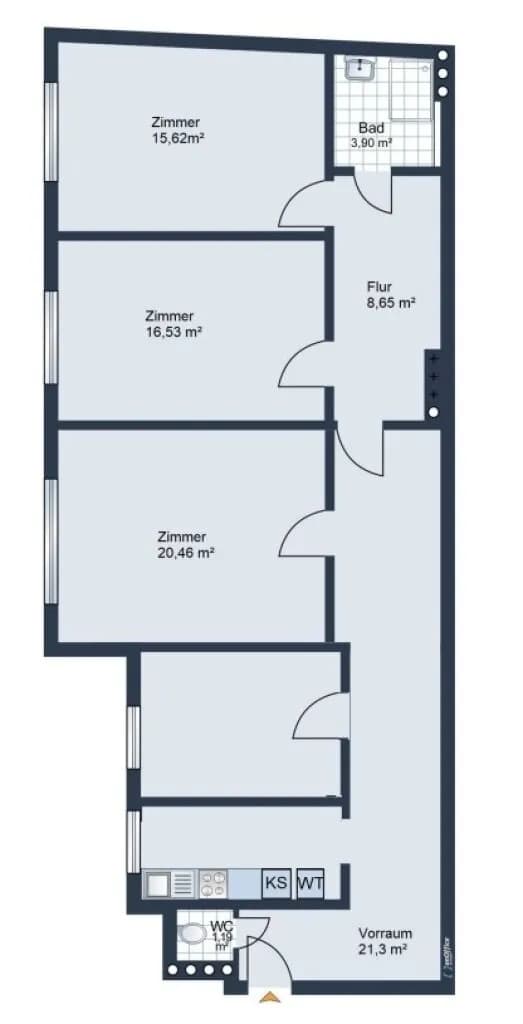 4-Zimmer-Wohnung kaufen in Wien – 108,14 m², € 379.000 – Bild 2 von 2
