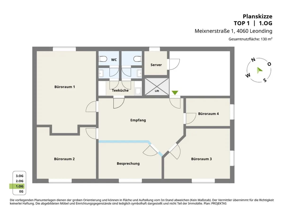 4-Zimmer-Gewerbeimmobilie mieten in Linz Land – 130 m², € 1.474 – Bild 8 von 8