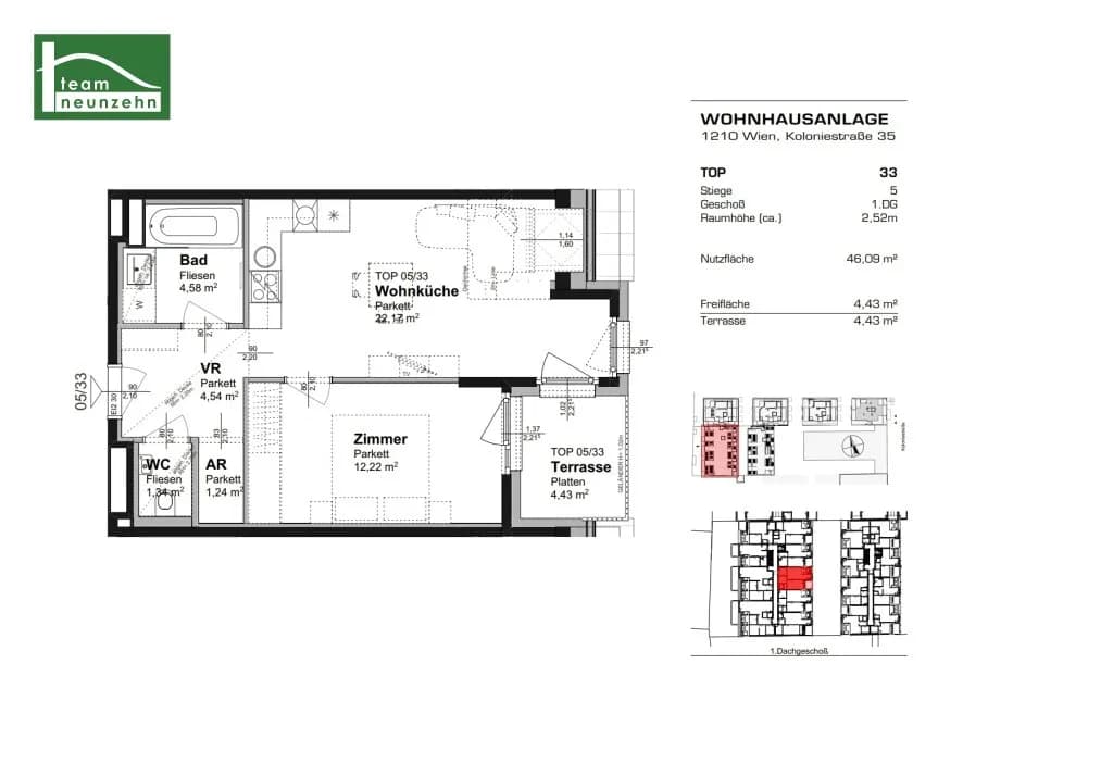 2-Zimmer-Wohnung mieten in Wien – 46,09 m², € 992 – Bild 18 von 18