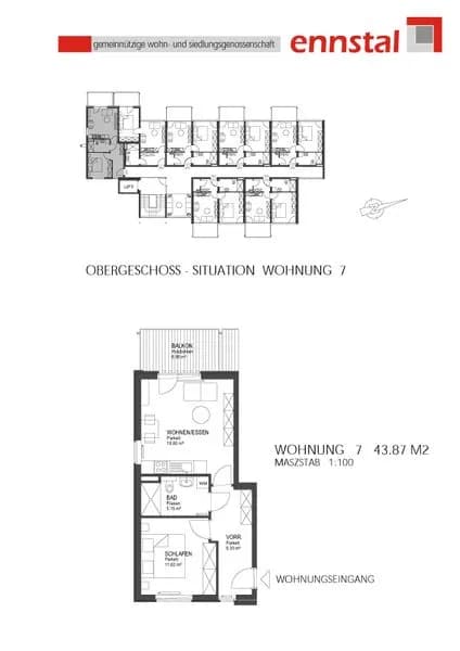 2-Zimmer-Wohnung mieten in Leoben – 43,87 m², € 503 – Bild 10 von 10