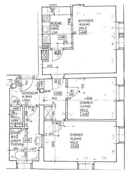3-Zimmer-Wohnung mieten in Leoben – 71,76 m², € 417 – Bild 3 von 3