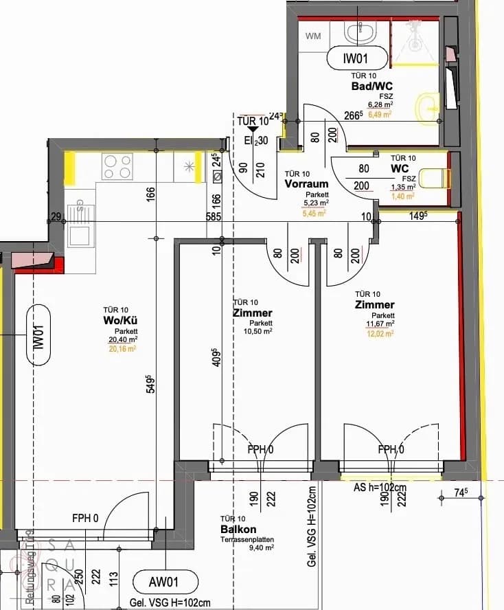 3-Zimmer-Wohnung kaufen in Wien – 55,43 m², € 339.000 – Bild 33 von 33