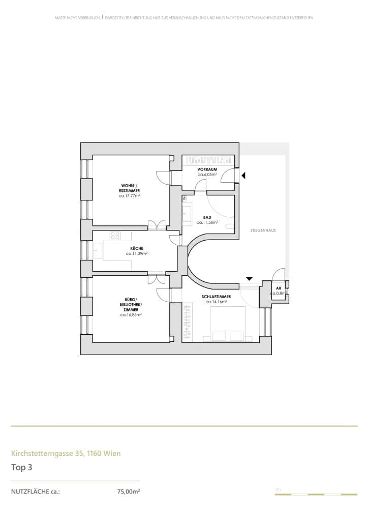 3-Zimmer-Wohnung kaufen in Wien – 73,72 m², € 399.000 – Bild 17 von 17