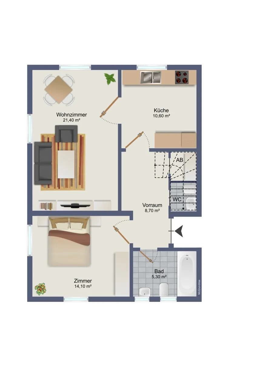 5-Zimmer-Haus kaufen in Voitsberg – 89 m², € 149.000 – Bild 15 von 17