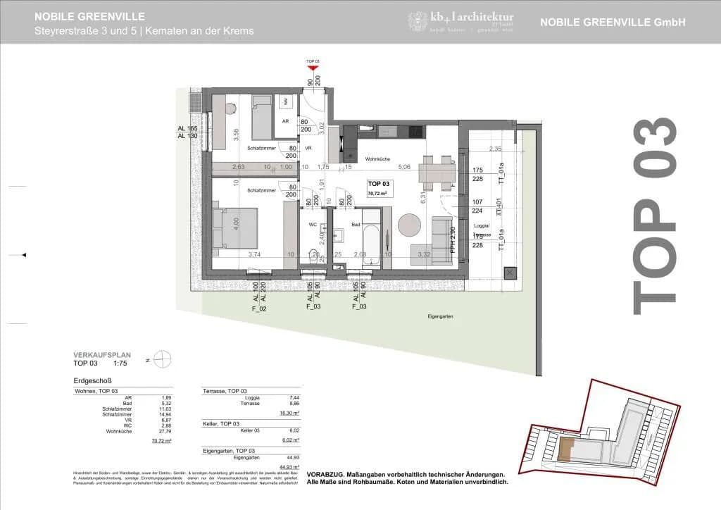 3-Zimmer-Wohnung kaufen in Linz Land – 70,7 m², € 299.000 – Bild 10 von 10