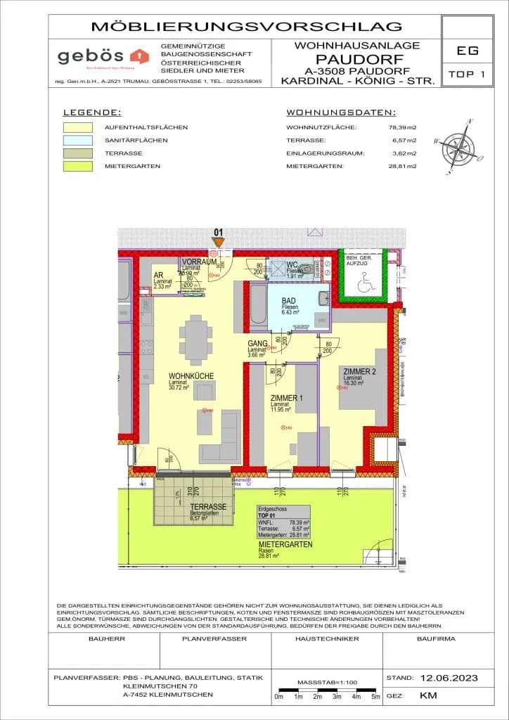 3-Zimmer-Wohnung mieten in Krems Land – 78,39 m², € 1.000 – Bild 19 von 19