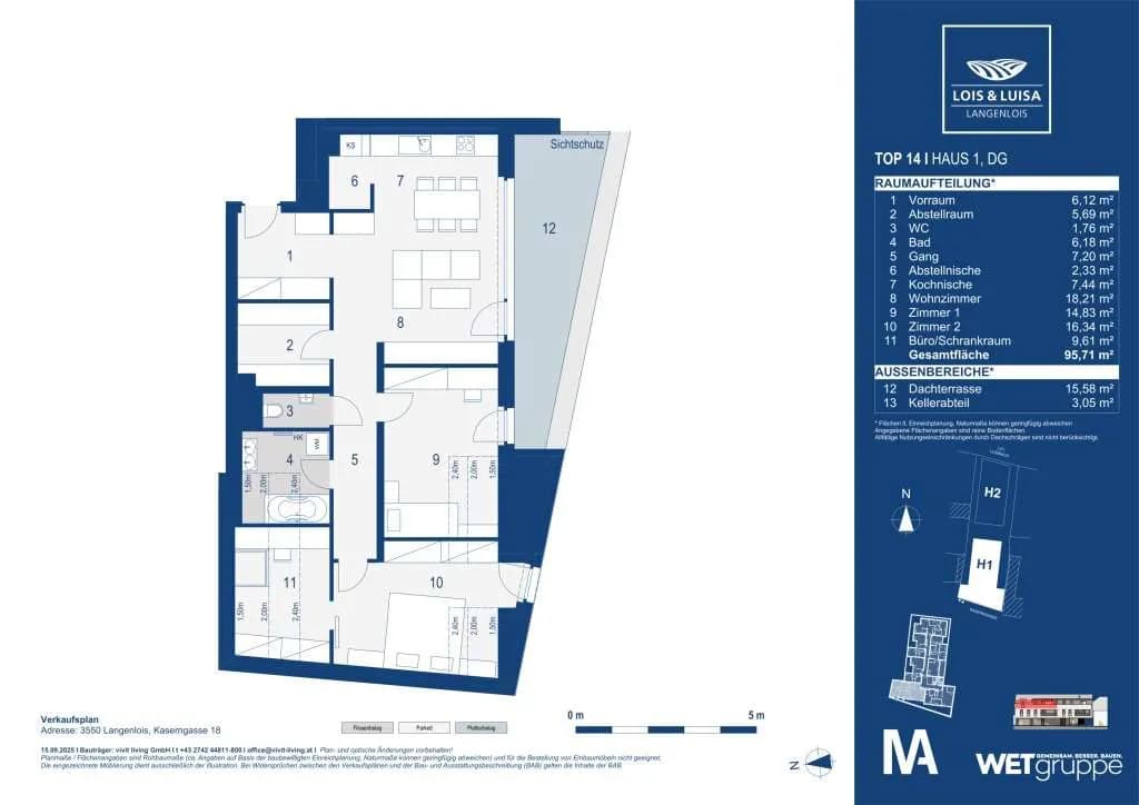 3-Zimmer-Wohnung kaufen in Krems Land – 95,71 m², € 449.000 – Bild 7 von 7