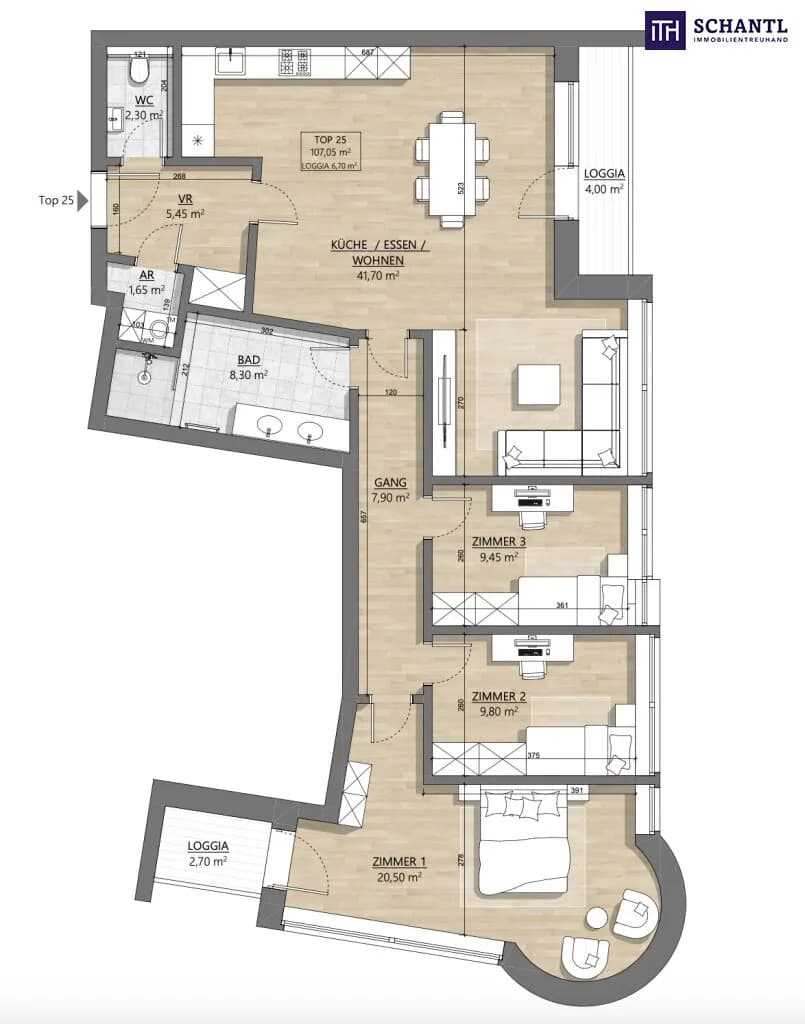 4-Zimmer-Wohnung kaufen in Wien – 107,05 m², € 889.000 – Bild 15 von 15