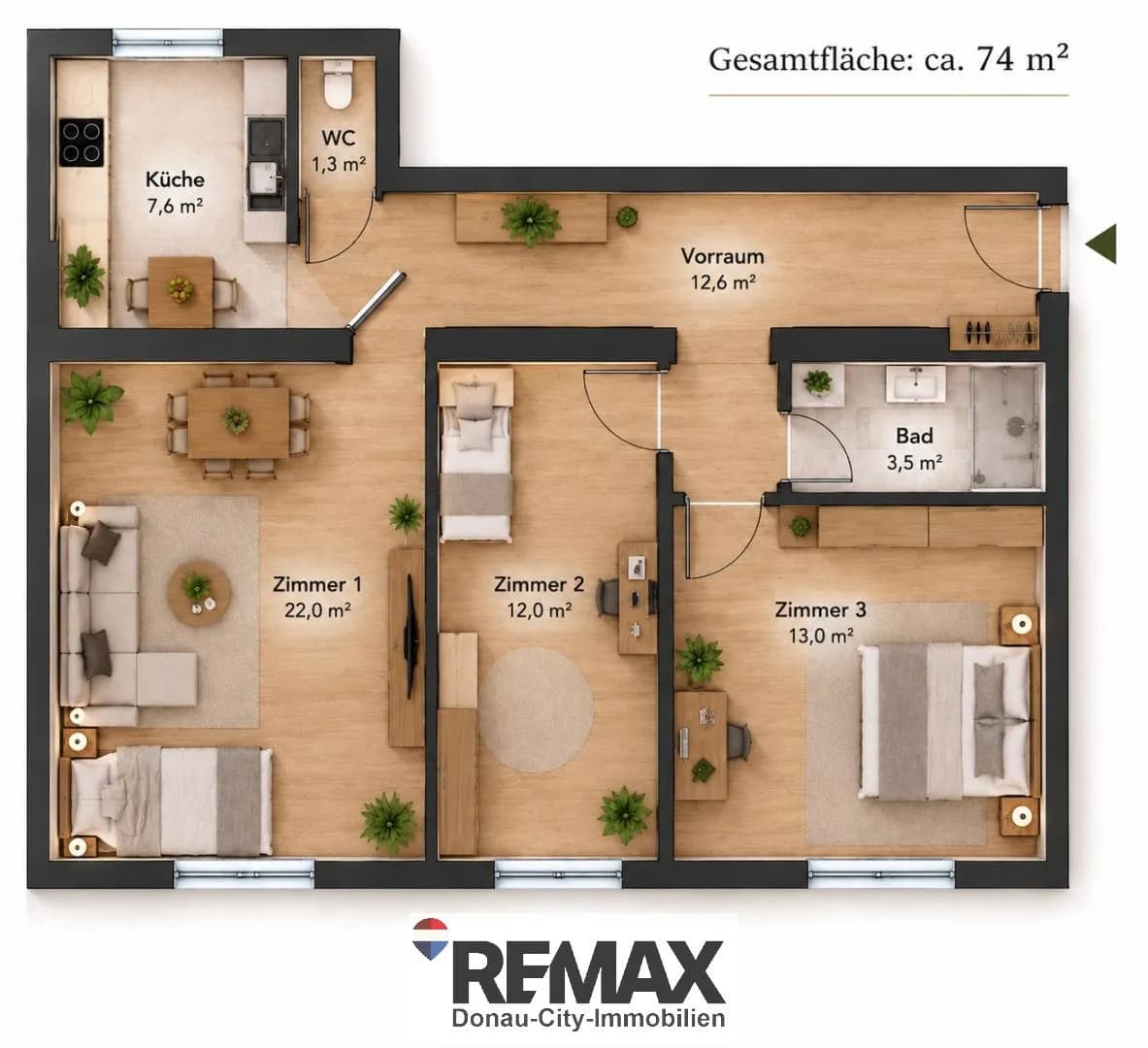 4-Zimmer-Wohnung kaufen in Wien – 74 m², € 349.000 – Bild 14 von 22