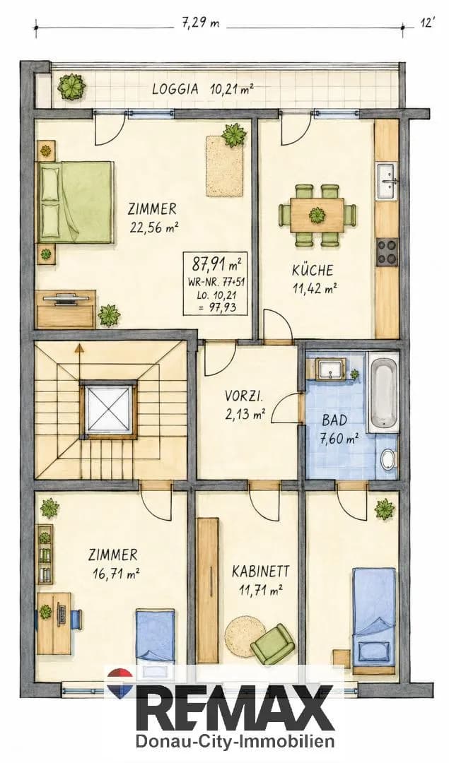 3-Zimmer-Wohnung kaufen in Wien – 87,91 m², € 299.000 – Bild 19 von 21