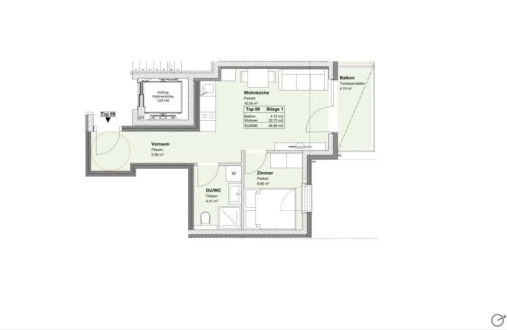 2-Zimmer-Wohnung kaufen in Wien – 33 m², € 225.000 – Bild 5 von 5