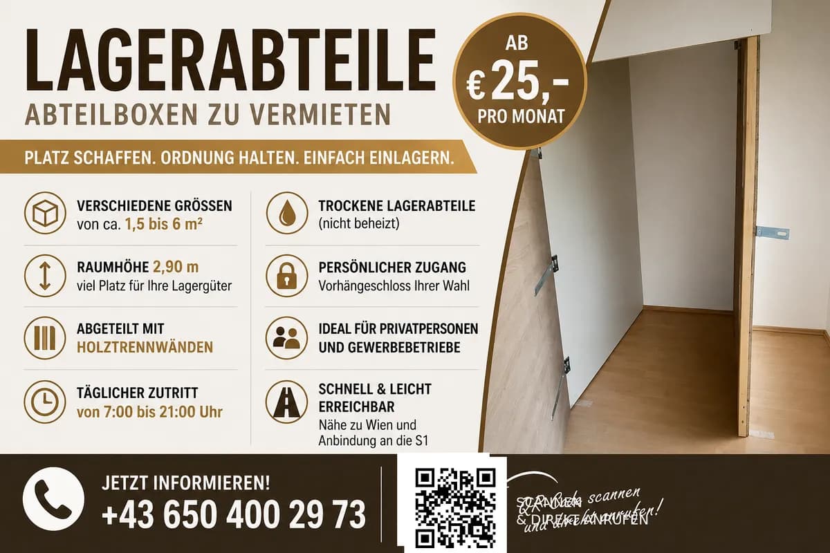 Immobilie mieten in Bruck an der Leitha – € 25