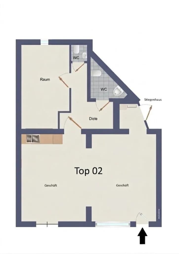 1-Zimmer-Gewerbeimmobilie mieten in Graz – 65,7 m², € 792 – Bild 15 von 15