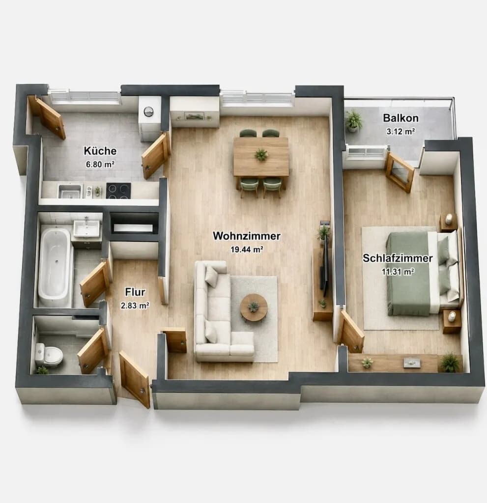 Wohnung mieten in Graz – 47 m², € 860 – Bild 13 von 13