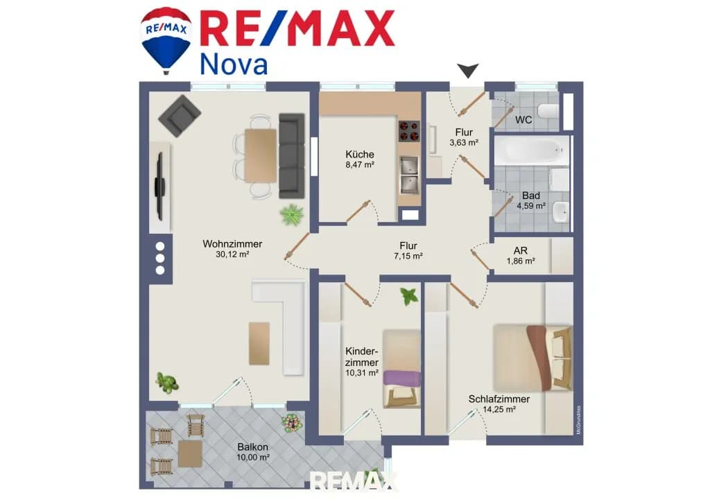 3-Zimmer-Wohnung kaufen in Graz-Umgebung – 81,94 m², € 156.000 – Bild 27 von 27