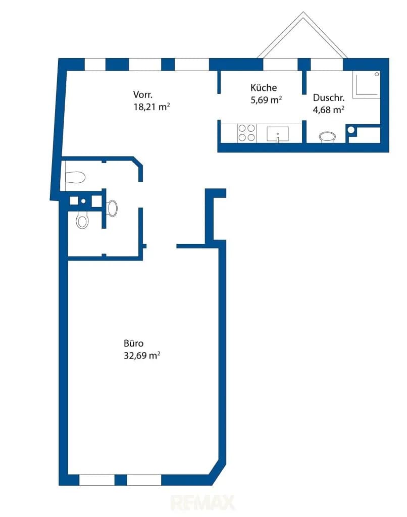 2-Zimmer-Gewerbeimmobilie mieten in Gänserndorf – 67 m², € 800 – Bild 18 von 18