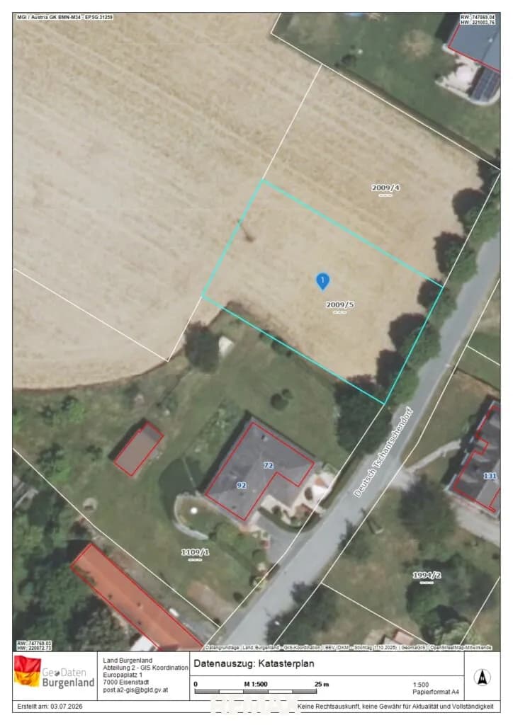 Grundstück kaufen in Güssing – 1 156 m², € 45.000 – Bild 4 von 9