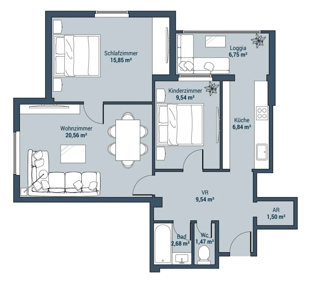 3-Zimmer-Wohnung kaufen in Wien – 74,91 m², € 449.000 – Bild 18 von 20