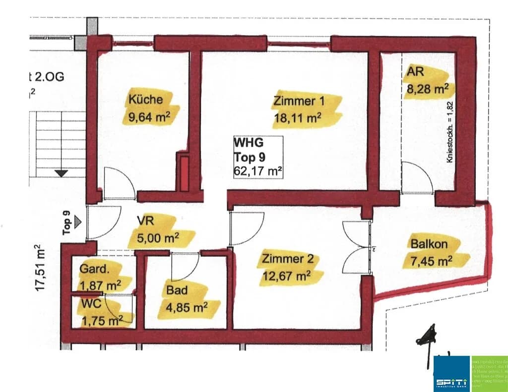 2-Zimmer-Wohnung kaufen in Spittal an der Drau – 62 m², € 105.500 – Bild 13 von 14
