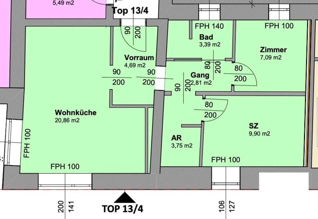 3-Zimmer-Wohnung kaufen in Tulln – 52,49 m², € 115.000 – Bild 10 von 10