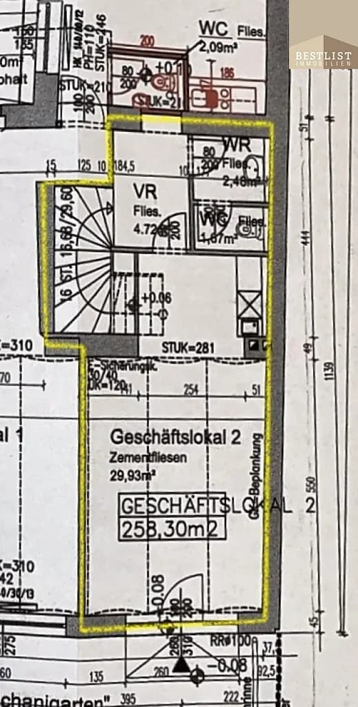 Gewerbeimmobilie mieten in Mödling – 189 m², € 1.882 – Bild 2 von 3