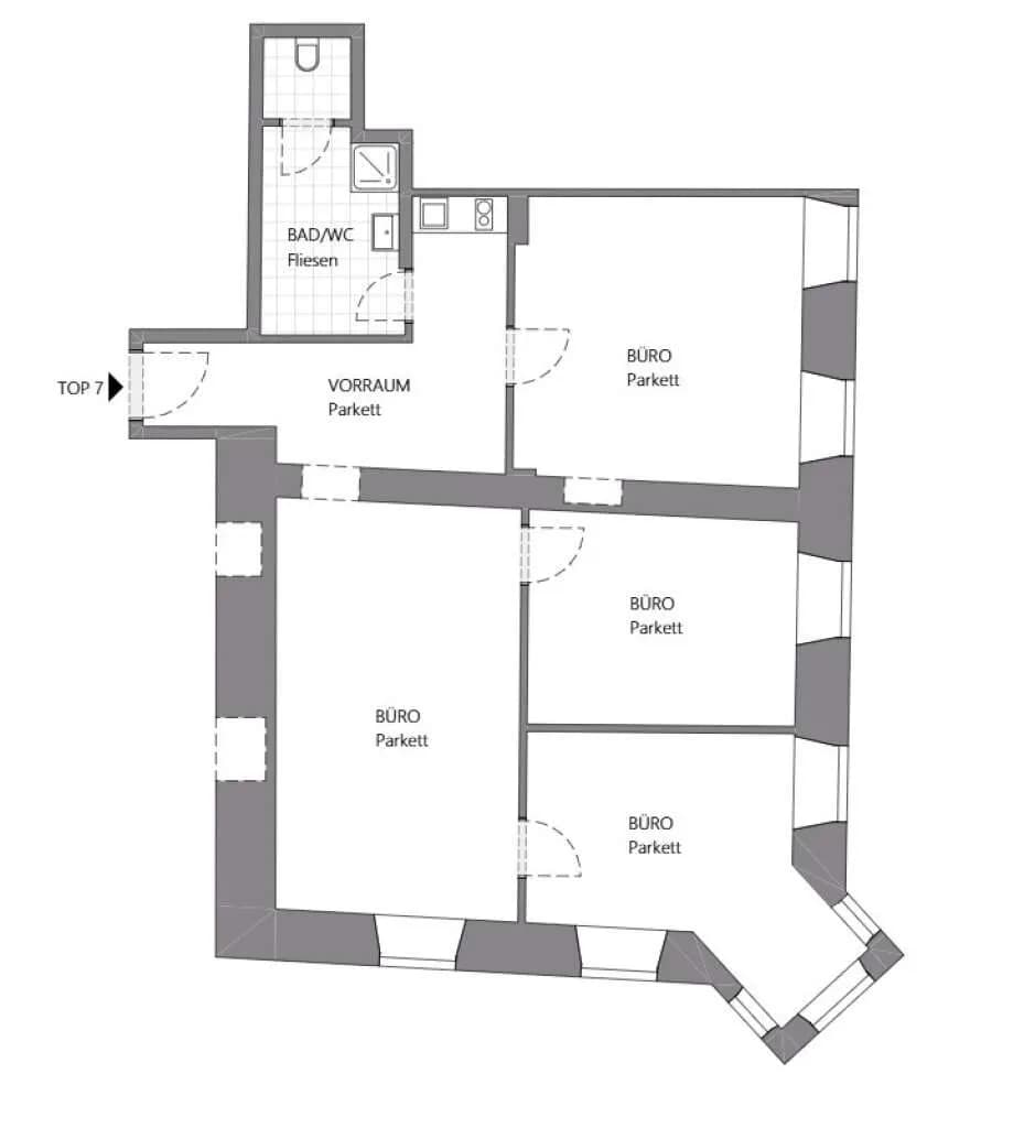 4-Zimmer-Gewerbeimmobilie mieten in Klagenfurt – 107 m², € 1.560 – Bild 9 von 9