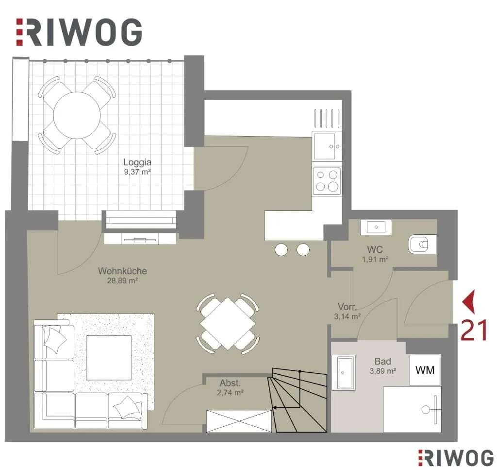 2-Zimmer-Wohnung kaufen in Wien – 58,72 m², € 449.000 – Bild 16 von 17
