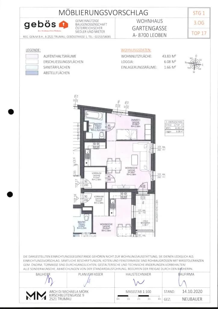2-Zimmer-Wohnung mieten in Leoben – 49,91 m², € 761 – Bild 17 von 18