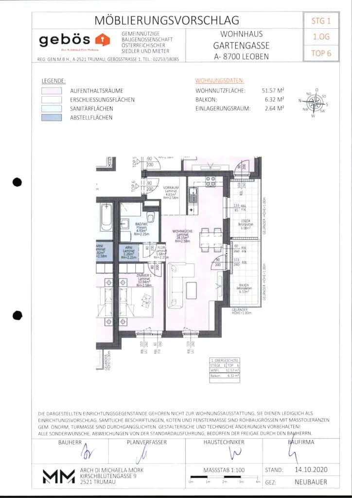 2-Zimmer-Wohnung mieten in Leoben – 51,57 m², € 786 – Bild 15 von 16