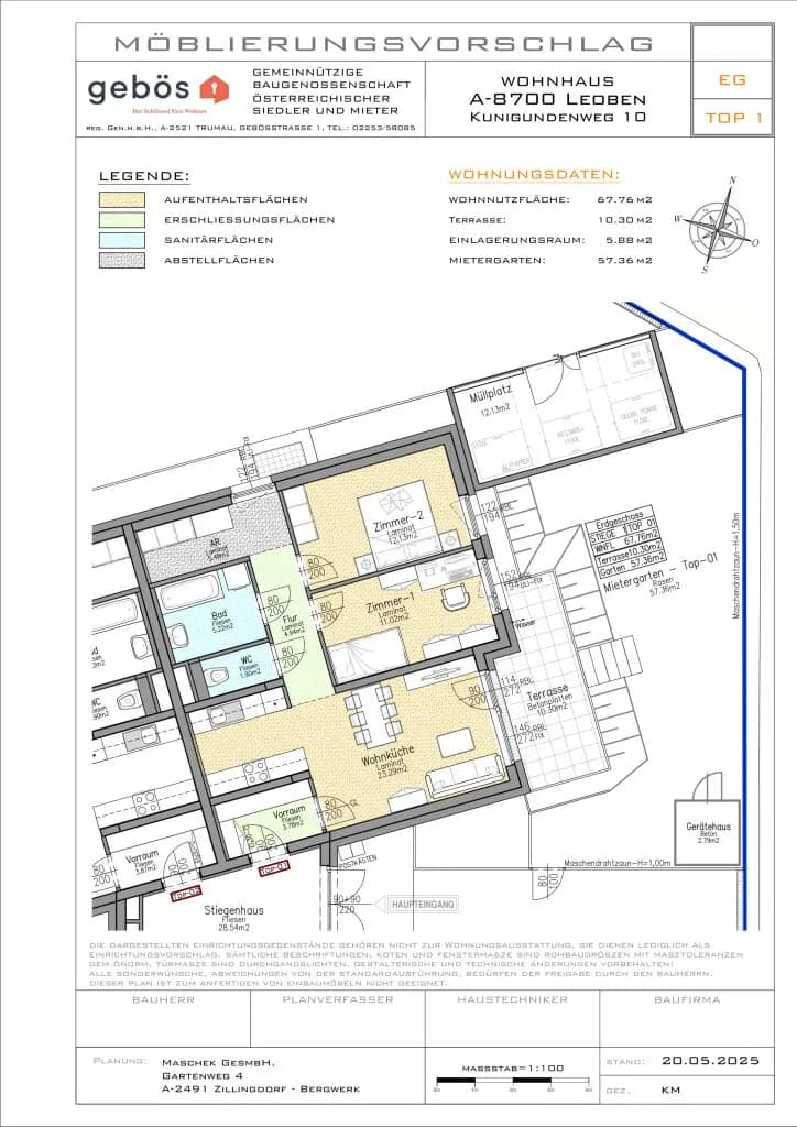 3-Zimmer-Wohnung mieten in Leoben – 67,76 m², € 1.063 – Bild 4 von 4
