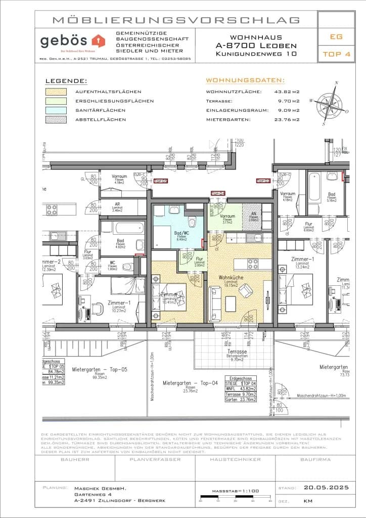 2-Zimmer-Wohnung mieten in Leoben – 43,82 m², € 729 – Bild 4 von 4