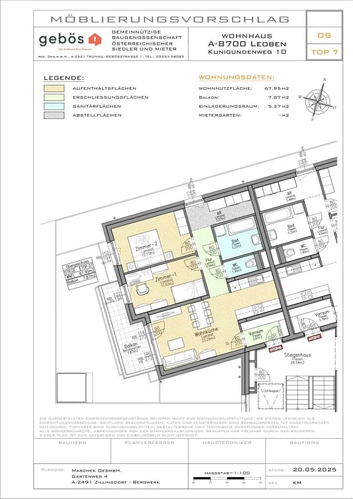 3-Zimmer-Wohnung mieten in Leoben – 67,95 m², € 1.077 – Bild 4 von 4