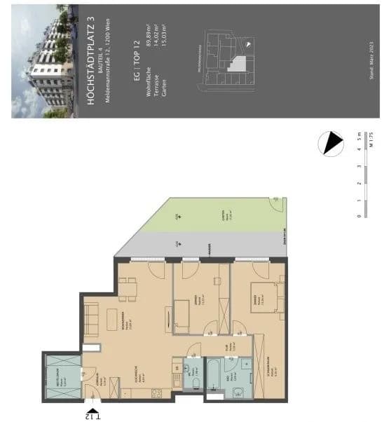 3-Zimmer-Wohnung mieten in Wien – 90 m², € 1.650 – Bild 5 von 5
