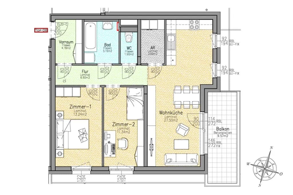 3-Zimmer-Wohnung kaufen in Leoben – 73,61 m², € 430.880 – Bild 2 von 4